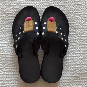 Stylish Black Polka Dot Sandals